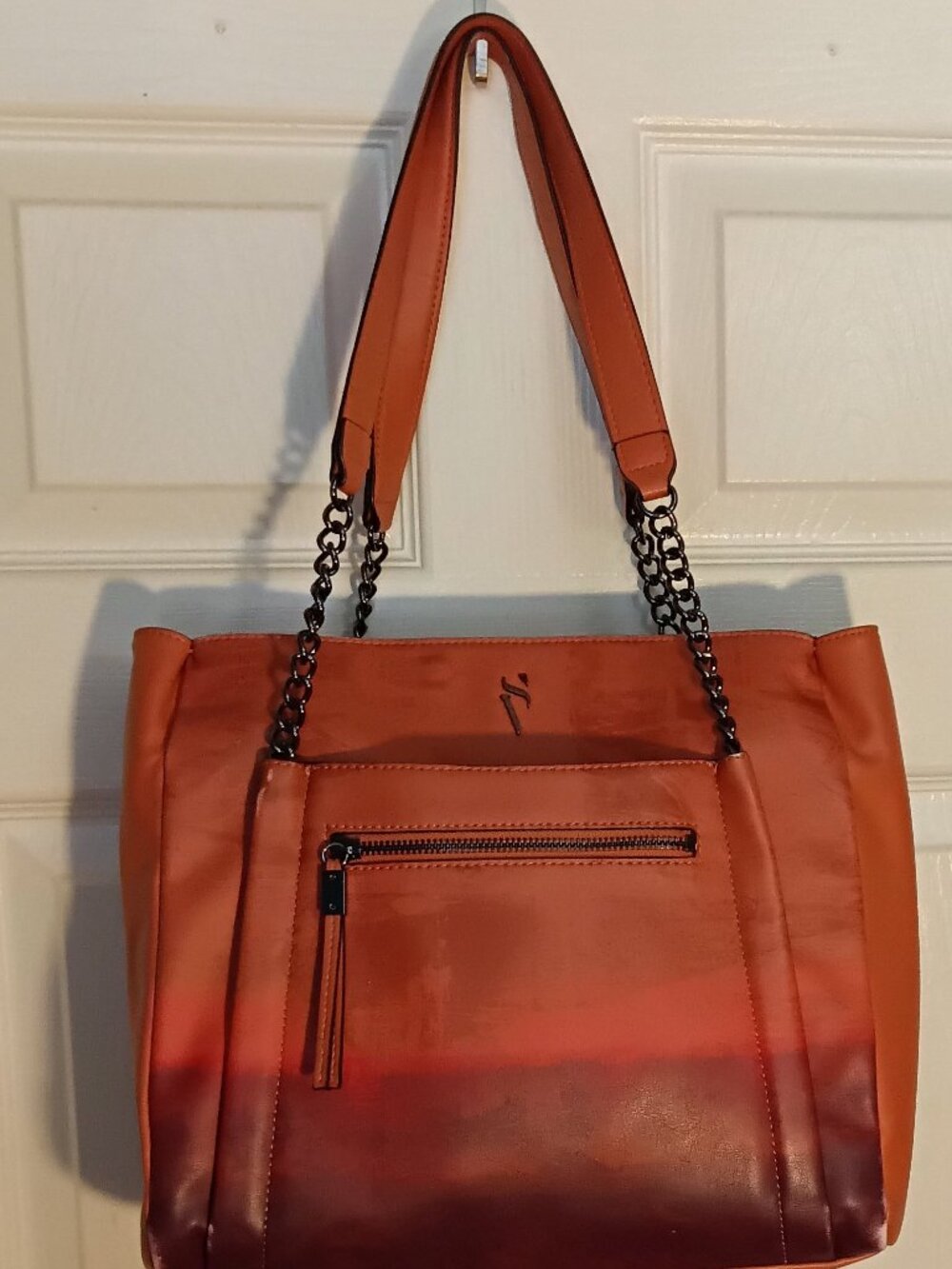 Simply Vera Vera Wang Gradient Shoulder Bag Orange Terracotta Burgundy